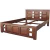 MASSIVMOEBEL24.DE OXFORD #253 Letto matrimoniale in legno di acacia - laccato/nougat 180x200