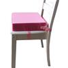 Chickwin Cuscino Rialzo Sedia per Bambini, Cartone Animato Stampa Cuscino Alzasedia con Cinghie Regolabile Lavabile Smontabile Cuscino Seduta per Sedia da Pranzo (Rosa,32 * 32 * 8cm)
