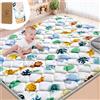 YBIKE Tappetino Gioco Pavimento, 180x150cm Grande Tappeto Pieghevole Antiscivolo Spesso, Morbido Tappeto Portatile, Lavabile in Lavatrice (Animali)