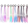 TRKETK 10 Pezzi Extension Capelli Colorati Donna Parrucche Trecce con Corda Elastica Trecciati Hair Braids Extension Colorate Per Extension Capelli Feste di Compleanno Accessori per lo Styling