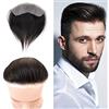Lordhair Parrucca Uomo PU Frontale,100% Remy Human Hair per Protesi Capelli da Uomo,Toupee European Human Hair Pieces For Men