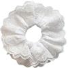 HDouii Elastici per capelli da donna, elastici bianchi da donna, in pizzo a doppio strato, nessun danno, elastici per coda di cavallo per capelli spessi e ricci, elastici per capelli in raso bianco