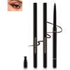 Lestpola 2 eyeliner in gel marrone, per donne anziane, crema liscia matte, impermeabile, durevole, resistente alle sbavature, con temperamatite, trucco ipoallergenico per occhi sensibili, regali per donne