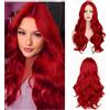 Zclro Parrucca Rossa, 70cm Lungo Ondulato