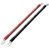 Offgridtec Cavo Batteria 1 m 50mm² con capicorda M8 su Entrambi i Lati, Resistente Olio/Freddo/UV, ritardante di Fiamma, per dispositivi con terminale a Vite M8, Ideale regolatori Carica, Rosso/Nero