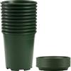 Fasmov 10 vasi da 3,5 litri, resistenti, per vivaio, giardino, kit contenitore per piante con 10 pallet coordinati