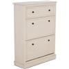 DRW Scarpiera con 3 cassetti in Legno in Beige, Medidas: 80x28x108cm