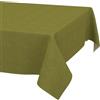 ANRO Tovaglia antimacchia Verde oliva eff. lino 140x100 cm misto cotone | lavabile a 30 °C - ideale per giardino, terrazza e sala da pranzo