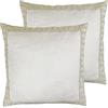 Paoletti Apollo Piume D'Oca Cuscini (Twin Pack), Cotone, Viscosa, Avorio/Oro
