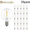 NONE Lampadina di ricambio per luce a led vintage G40 1W Lampada a sfera in plastica infrangibile a globo Mini E12 Base 2200K Lampadine in PET Edison