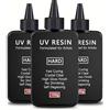 NONE Resina UV dura cristallina Formula aggiornata Resina a polimerizzazione rapida ultravioletta per la creazione di gioielli, resina dura trasparente per la cura solare