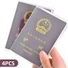Custodia protettiva per passaporto da 1-4 pezzi trasparente satinata, custodia per documenti impermeabile in materiale PVC