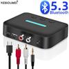 kebidumei Adattatore ricevitore audio USB Bluetooth 5.3 Musica stereo wireless 3,5 mm AUX R/L RCA Supporto riproduzione U-Disk per amplificatore altoparlante desktop