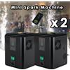Yuer 2 Pezzi Mini Macchina Scintillante per Effetti Scenici con Telecomando DMX, Dispositivo per Feste, Matrimoni, Palcoscenici, DJ e Discoteche