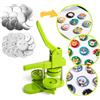 NONE Macchina per creare bottoni 58mm Senza installazione Spilla fai da te Creatore di bottoni per badge Punzonatrice per badge con 100 pezzi di parti di bottoni Taglierina circolare