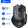 kebidumei Mouse wireless 2.4G a 6 pulsanti Mouse Bluetooth 5.4 Mouse ricaricabili dual-mode Mouse da ufficio 1600 DPI Mouse da gioco per PC portatile