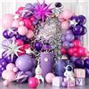 NONE 111Pcs palloncini in lattice viola rosa caldo Kit arco ghirlanda decorazione per interni ed esterni decorazioni per l'anniversario della festa di compleanno di nozze