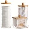 NONE Set porta batuffoli di cotone da 3 pezzi, dispenser per il bagno, scatola porta batuffoli di cotone, batuffoli di cotone, batuffoli di cotone e idropulsori dentali