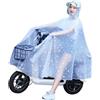 NONE Impermeabile da ciclismo trasparente da donna Bici elettrica Impermeabile da scooter lungo leggero per tutto il corpo 4XL Fiocco di neve bianco