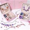 Celadon Confezione regalo per creazione di gioielli Kit per creazione di braccialetti fai-da-te con organizzatore di gioielli Kit di perline fatte a mano Set di perline con ciondoli Regalo per ragazze