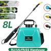 OWJHE Spruzzatore Elettrico a Spalla 8L con Pistola a Spruzzo, Irrigatore Automatico per Piante da Giardino, Strumento di Irrigazione Ricaricabile USB