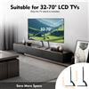 Bymaocar Piedistallo universale per supporto TV da tavolo per LCD da 32 a 70 pollici/LED/plasma regolabile Staffa per schermo TV universale Piedini TV