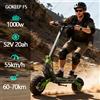NONE Monopattino Elettrico GOKEEP F5, Motore 1000W, Batteria 52V 20Ah, Velocità Massima 34 Mph, Autonomia Massima 43 Miglia, con NFC, Pneumatici Solidi da 11 Pollici