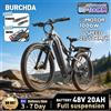 BURCHDA B27 Bicicletta Elettrica da Città 1000W 50KM/H 27.5 Pollici, Batteria al Litio 48V20AH, Bici Elettrica da Montagna per Adulti