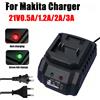 NONE Caricabatterie agli ioni di litio US/EU 21V 0.5A 1.2A 2A 3A a ricarica rapida per utensili elettrici Makita BL1415 BL1815 BL1830 BL1850, caricatore portatile