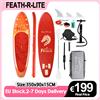 Feath-R-Lite Tavola da Stand Up Paddle gonfiabile FunWater 350×90×15 cm, tavola SUP ultra stabile per adulti e principianti, ponte antiscivolo, per tutti i livelli di abilità, set completo di accessori