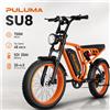 NONE Bicicletta elettrica PULUMA SU8, motore potente da 1200W, batteria di grande capacità 52V 20Ah, freno a disco idraulico, pneumatici larghi da 20 pollici, bici elettrica fuoristrada per adulti, adatta