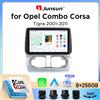 Junsun Autoradio Junsun Wireless CarPlay Android Auto per Opel Corsa C / Combo C / Tigra B 2001-2011 con ventola di raffreddamento integrata, navigatore GPS Android, lettore multimediale, WiFi, DSP, RDS, BT,