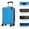 YONSLY Valigia YONSLY 20/24/28 Pollici con Serratura TSA, Cerniera YKK, 4 Ruote a 360° ° Valigia Rigida con Ruote, Trolley da Cabina, Valigia da Viaggio con Guscio Rigido
