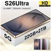 K-Touch Nuovo Smartphone Android 5G per S26 Ultra, Telefono Cellulare con Fotocamera da 48MP, 16GB+1TB, Batteria da 7800mAh, Schermo Intero da 7.3 Pollici, Face ID, Dual SIM, 4G LTE GSM, Smartphone Sbloccato