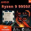 AMD CPU AMD Ryzen 9 9950X 16-Core, 5.7GHz Max Boost, 64MB Cache L3, Socket AM5, DDR5, TDP 170W, Serie R9 9000 Senza Ventola