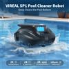 NONE Robot Pulitore per Piscine VIREAL SP1, Avvio con un Clic, Parcheggio Automatico, 130 Minuti di Autonomia, Ideale per Piscine Fuori Terra e Interrate con Fondo Piatto