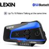 Lexin Marca Lexin LX-B4FM-X per 10 ciclisti Interfono Moto Cuffie per casco Bluetooth BT Moto Intercomunicador con radio FM