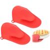 HERCHR Guanti da forno in silicone da cucina, 2 guanti da forno in silicone resistenti al calore, presine in silicone per cucina, guanti da cucina(rosso)