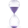 GNEGNI LIFE Clessidra, clessidra, 15 minuti, sabbia viola, clessidra decorativa in vetro, clessidra media, per casa, scrivania, aula, ufficio, decorazione di nozze