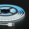 FCOB COB USB Striscia LED Uniforme Bianco Freddo 6000k 1m 320LEDs/m 5V IP30