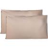FARFALLAROSSA Coppia di Federe 100% Puro Cotone, Set di 2 Tessuti per Cuscino Letto, Chiusura a Busta, Tinta Unita, Misura Standard 50x80 CM