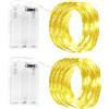 cshare Catena luminosa a LED, a batteria, 2x3 m 30 LED, filo di rame, con timer, impermeabile, per camere, giardino, brocche, Natale, decorazione per interni,Bianco caldo