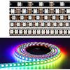 TOPXCDZ WS2812B WS2812 Striscia LED Digitale Flessibile A Pixel Adressabili Singoli Striscia LED RGB 30/60/74/96/144 Pixel/Leds/M Nastro Luce 5V (PCB Nero IP30, 5 M 60 Led/M)