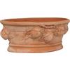 Biscottini Vaso terracotta grande per piante 33x20x14 Made in Italy - Ciotola da esterno artigianale - Soprammobili moderni - Decorazioni giardino - Fioriera artigianale - Vaso in terracotta interno