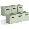 GRANNY SAYS Cubi portaoggetti scaffale, scatole portaoggetti a cubo in tessuto 33x33, scatole portaoggetti quadrate per scaffali, cubi cestini portaoggetti, cube storage boxes - Verde salvia