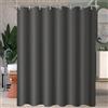 Lerores Tenda da doccia 80 x 200 cm, grigio scuro, orlo appesantito, antimuffa, impermeabile, lavabile, in poliestere, per bagno, vasca da bagno con 8 anelli per tenda da doccia