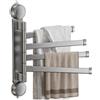 LLPEIJIE026 Portasciugamani Girevole in Alluminio,Portasciugamani Ventosa a Parete Porta Asciugamani per Bagno Senza Foratura,Con 2 Braccia Girevoli Porta Salviette,Per Balcone,WC