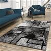 TT Home Tappeto Salotto Moderno Soggiorno Pelo Corto Vintage Screziato Moderno Motivo Geometrico, Colore:Grigio 2, Dimensione:160x230 cm