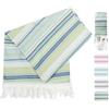 Winthome Telo Mare Hammam 180x100cm- Telo Hammam Morbido 100% Cotone, Leggero Salvaspazio, Telo da Spiaggia con Frange, Assorbente, Asciugamani da Mare Senza Sabbia per Donna Uomo (1 Pack)
