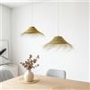 Generico Paralume Lampadario a Sospensione in Paglia Artigianale Marocchino: Stile Etnico, Illuminazione Naturale e Accogliente 2404251300 Vimini Rattan Palma Bamboo Fibre Naturali